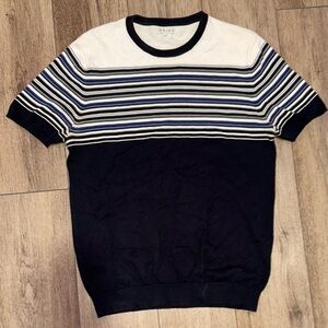 Reiss Men's Striped Navy Sweater